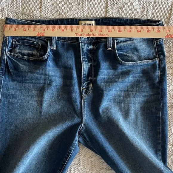 L'AGENCE Ruth Straight-Leg Jean in Cambridge Sz 32 - Picture 6 of 13